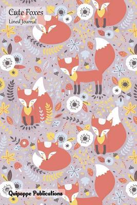 Read Online Cute Foxes Lined Journal: Medium Lined Journaling Notebook, Cute Foxes Cute Scandi Foxes Pattern Cover, 6x9, 130 Pages -  | ePub