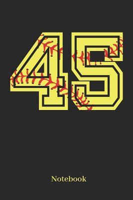 Read Online 45 Notebook: Softball Player Jersey Number 45 Sports Blank Notebook Journal Diary for Quotes and Notes - 110 Lined Pages - Sporty Girl file in ePub