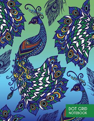 Download Dot Grid Notebook: Large 8.5 x 11 Inches - 5mm Square Grid Journal - Whimsical and Beautiful Peacock Pattern - Studiometzger | PDF