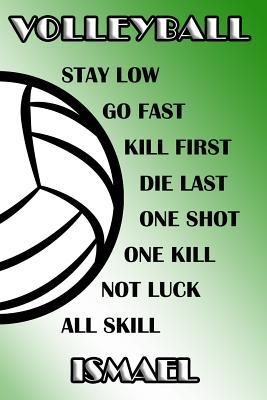 Read Online Volleyball Stay Low Go Fast Kill First Die Last One Shot One Kill Not Luck All Skill Ismael: College Ruled - Composition Book - Green and White School Colors -  | ePub