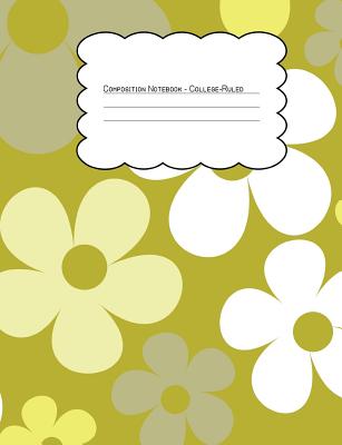 Download Composition Notebook College Ruled: Hippie Floral Green Monochrome -  file in PDF