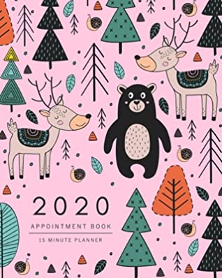 Download Appointment Book 2020: 8x10 15 Minute Planner Large Notebook Organizer with Time Slots Jan to Dec 2020 Animal Scandinavian Forest Design Pink - Emily Grace file in ePub